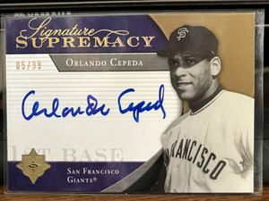 UpperDeck 2005 ULTMATE SIGNATURE EDITION ORLANDO CEPEDA 直筆サインカード 05/99