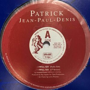 I Will Go / Patrick Jean Paul Denis レア12インチ 希少盤 ハネ系好きに