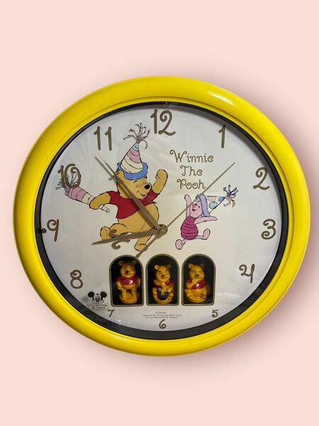 くまのプーさん 掛時計　からくり時計　ディズニー　レトロ 壁掛け 時計
