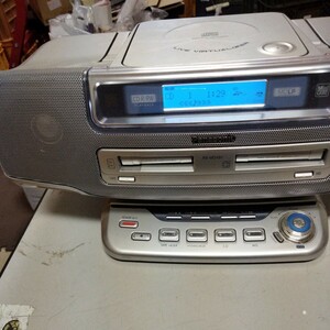 Panasonic personal MD system CD MD tape player RX-MDX81 beautiful goods operation verification present condition goods 