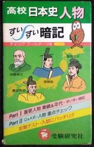 「高校日本史人物　すいすい暗記」受験研究社