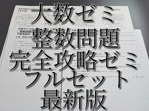 大数ゼミ　20年度　整数問題完全攻略ゼミ　フルセット　河合塾　駿台　鉄緑会　東進 　SEG　Z会