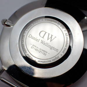 稼働品☆1円～☆Daniel Wellington ダニエルウェリントン QZ メンズ腕時計 クラシック B40S7 黒文字盤 シルバーカラー/P5073-1200-2の画像5