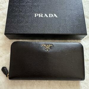 【美品】145 PRADA プラダ ラウンドファスナー 長財布