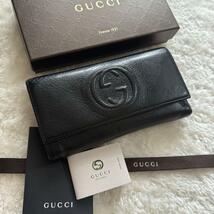 【限定価格】 158 GUCCI グッチ SOHO 2つ折り 長財布_画像1