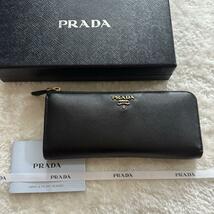 【美品】 148 PRADA プラダ L字ファスナー 長財布_画像1