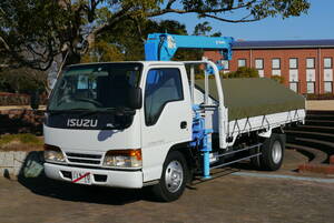 Isuzu Elf NKR66LR 3-stageCrane 走行11万 4HF1good condition ELF250 積載2tonne 試乗可