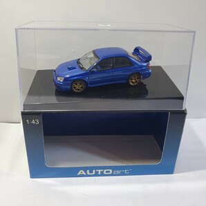 AUTO art 1/43 「SUBARU NEW AGE IMPREZA WRX STI 2003」スバル ニュー エージ インプレッサ ブルー 涙目 新品未使用 227の画像1