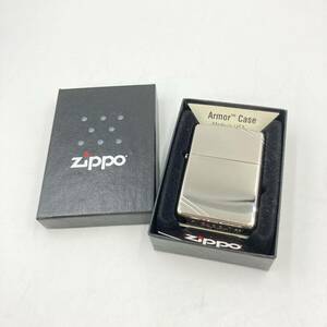 4.23AH-E1453★ZIPPO オイルライター★ジッポー ジッポ アーマーケース Armor 2023年製 シルバーカラー 喫煙具 lighter DB0/DD0