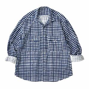 新品未使用 新作 PORTER CLASSIC ROLL UP 水彩 GINGHAM SHIRT XXL ポータークラシック ロールアップシャツ ギンガムの画像2