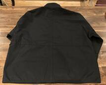 新品未使用 定価8.5万 Porter Classic GABARDINE ZIP UP JACKET - BLACK 4 XXL XL ギャバジン ポータークラシック ジップアップジャケット_画像3