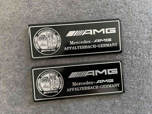 メルセデス・ベンツ BENZ AMG★8*3CM★ カーステッカー エンブレム プレート アルミ製 フェンダーバッジ シール 傷を隠す 2枚セット 511番