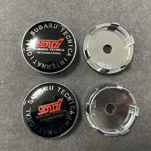 スバル SUBARU STI ホイールキャップ ホイール ハブキャップ センター キャップ保護 防塵 4個セット 外径60mm T312番の画像3