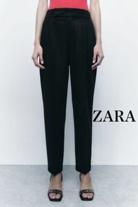 【未使用】　ZARA ザラ　ブラックパンツ　チノトラウザー　黒　チノパン