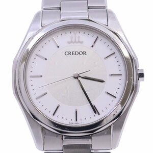 SEIKO セイコー クレドール シグノ クォーツ メンズ 腕時計 白文字盤 純正SSベルト GCAR043 / 8J81-0AF0【いおき質店】