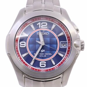 【美品】SEIKO セイコー イグニッション 佐藤琢磨限定モデル ソーラー電波 メンズ 腕時計 チタン SBHS013 / 7B22-0AG0【いおき質店】