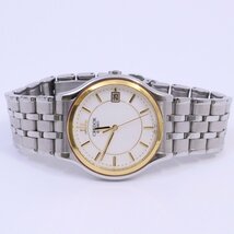 SEIKO セイコー クレドール シグノ 18KT/SSコンビ クォーツ メンズ 腕時計 白文字盤 純正SSベルト GCAZ010 / 8J86-7A00【いおき質店】_画像2