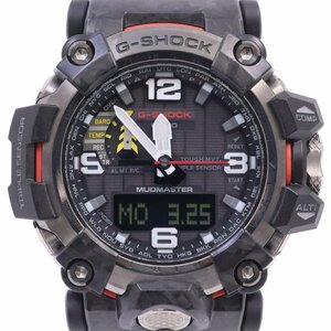 カシオ G-SHOCK カーボン マッドマスター ソーラー電波 トリプルセンサー アナデジ メンズ 腕時計 GWG-2000-1A3JF【いおき質店】