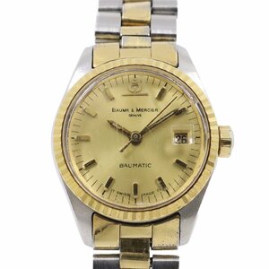  Baume&Mercier Boumatic self-winding watch lady's wristwatch combination Gold face original SS belt 1215[... pawnshop ]