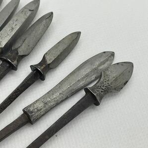 日本刀装具 武具 槍 弓矢 鏃 矢尻10本 在銘有の画像3