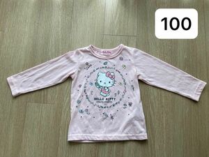 100 長袖　長T Tシャツ　サンリオ　ハローキティ　キティちゃん　ガールズ　キッズ　子供服