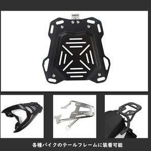 リアボックス モノキーケース バイク用トップケース 取り付け金具付き 大容量45L 背もたれパッドなし 収納ケース 防水 鍵2本 シルバーの画像7