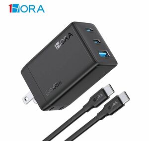 【新品】1HORA 65W GaN PD type-c 急速充電 USB充電器 USB-C