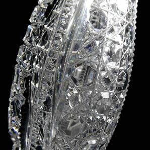 HOYA CRYSTAL ホヤ クリスタル 新品 日本製 希少品 繊細なカッティング クリスタル 花瓶 花器 フラワーベース ▲010▼bus126giの画像6