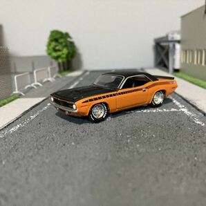 1/64 グリーンライト 1970 プリマス AARクーダ クーダ AAR HEMI ヘミ オレンジ 希少 レアの画像1