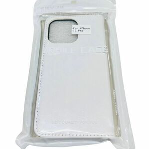(新品)iPhone13Pro 手帳型ケース ホワイト 合皮