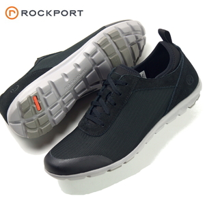 【未使用・春夏】定価1.5万 ロックポート ROCKPORTトゥルー ウォーク《軽量・クッション》ナイロンメッシュ スニーカー 黒25 ウォーキング