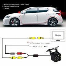 バックカメラ　リアカメラ　夜も明るい　ナイトビジョン　ドラレコ あおり対策　8LEDタイプ　取り付け簡単です_画像5