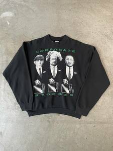 超希少！美品！USA製！80s 90s The Three Stooges 3バカ大将 スウェット FRUITS社製 コメディ 映画 ムービー 大きいサイズ(L)