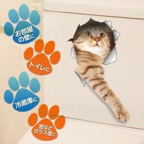 【新品】猫 ウォールステッカー 全7種類 7枚セット ねこ シール インテリア 可愛い おしゃれ 壁 トイレ 扉 車 3D 送料無料の画像6