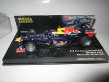 即決 PMA ミニチャンプス 鈴鹿レジェンド箱　1/43 レッドブル RB8 2012年日本GP優勝 №1 セバスチャン・ベッテル アンテナ追加・交換_画像2