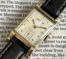 ルクルト ジャガールクルト Jaeger-Lecoultre 14K GOLD ヴァシュロンコンスタンタン供給ムーブメントVXN刻印 レクタンギュラー メンズ_画像2