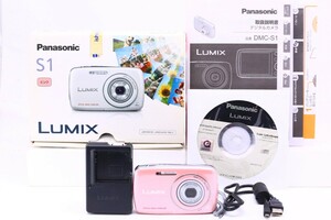 【超美品】 パナソニック Panasonic LUMIX DMC-S1 ピンク コンパクトデジタルカメラ #12363