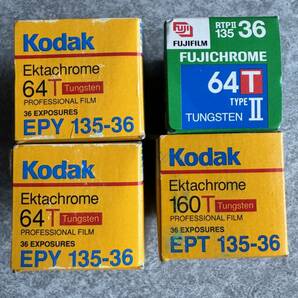 富士フイルム FUJICHROM 64T TYPE-II・Kodak コダック Ektachrom 64T ・160T タングステンのカラーリバーサル 36枚x4本 未使用 期限切れの画像3