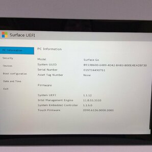 ジャンク/ Microsoft Surface Go Intel Pentium 4415Y メモリ8.19GB NVME128.03GB 【G21655】の画像4