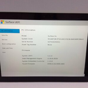 ジャンク/ Microsoft Surface Go Intel Pentium 4415Y メモリ8.19GB NVME128.03GB 【G21765】の画像4