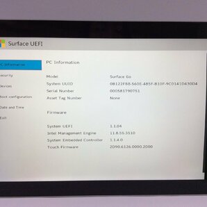 ジャンク/ Microsoft Surface Go Intel Pentium 4415Y メモリ8.19GB NVME128.03GB 【G21671】の画像4