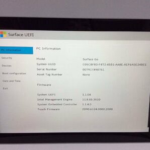 ジャンク/ Microsoft Surface Go Intel Pentium 4415Y メモリ8.19GB NVME128.03GB 【G21667】の画像4