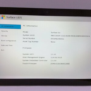 ジャンク/ Microsoft Surface Go Intel Pentium 4415Y メモリ8.19GB NVME128.03GB 【G21725】の画像4