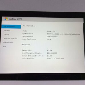 ジャンク/ Microsoft Surface Go Intel Pentium 4415Y メモリ8.19GB NVME128.03GB 【G21722】の画像4