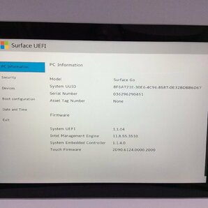 ジャンク/ Microsoft Surface Go Intel Pentium 4415Y メモリ8.19GB NVME128.03GB 【G21741】の画像4