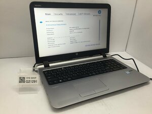 ジャンク/ HP ProBook 450 G3 Intel Core i5-6200U メモリ4.1GB HDD500.1GB 【G21291】