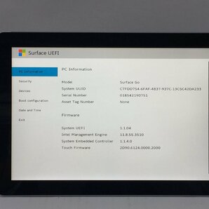 ジャンク/ Microsoft Surface Go Intel Pentium 4415Y メモリ8.19GB NVME128.03GB 【G21652】の画像4