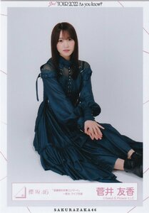 櫻坂46 菅井友香 2022年 ライブ衣装「渡邉理佐卒業コンサート」 一期生 生写真 座り