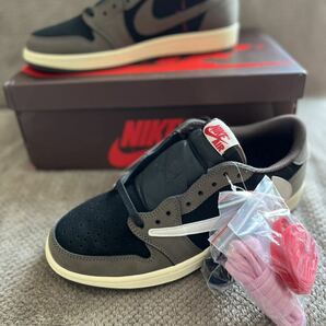 ★ナイキ 新品未使用★Travis Scott × Nike Air Jordan 1 Low OG SP-T Black/Dark Mocha 27cmの画像2