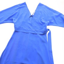 ■ ダイアンフォンファステンバーグ ドレス ワンピース 七分袖 レディース 0 ブルー_画像3